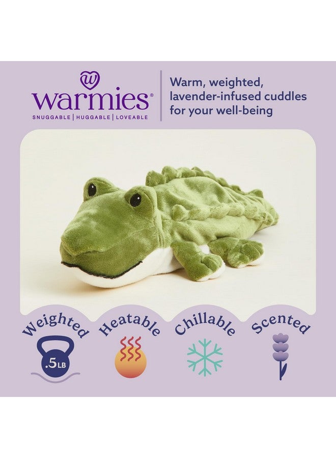 warmies Junior Microwavable & Weighted Stuffed Animals, Alligator - Heated Stuffed Animal Plushie for Warmth & Comfort - Cute Soft Plush Toys for Adults & Children (Boys, Girls, Babies & Toddlers) - Image 2