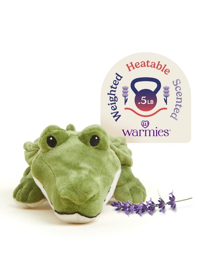 warmies Junior Microwavable & Weighted Stuffed Animals, Alligator - Heated Stuffed Animal Plushie for Warmth & Comfort - Cute Soft Plush Toys for Adults & Children (Boys, Girls, Babies & Toddlers) - Image 1