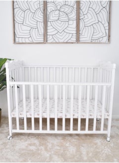 Star Kids Wooden bed with mosquito net, base can be adjusted to desired height  - Image 3