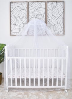 Star Kids Wooden bed with mosquito net, base can be adjusted to desired height  - Image 4