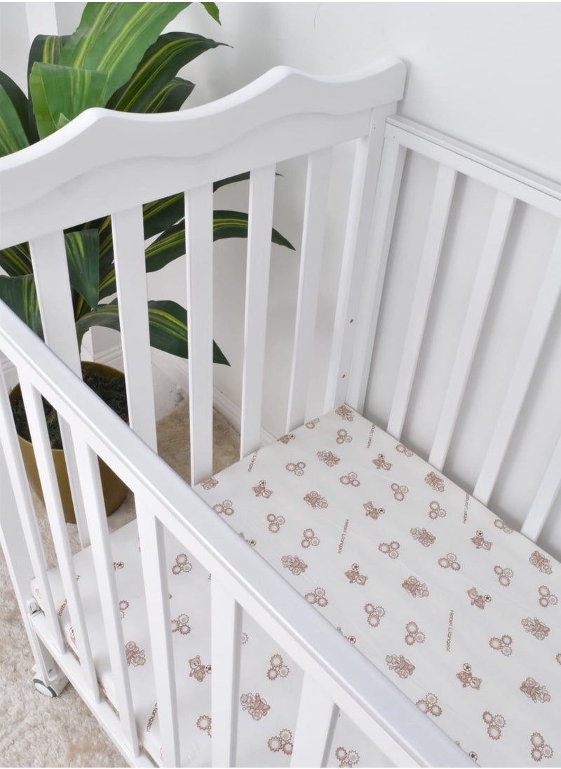 Star Kids - Wooden bed with mosquito net, base can be adjusted to desired height - Image 1