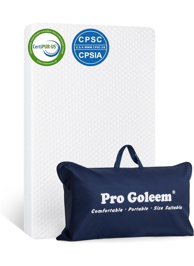 Pro Goleem Pro Goleem Pack and Play Mattress (38"x26"), Waterproof, Plush, Twin, White  - Image 1