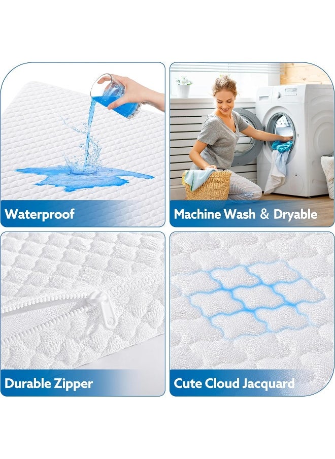 Pro Goleem Pro Goleem Pack and Play Mattress (38"x26"), Waterproof, Plush, Twin, White  - Image 4