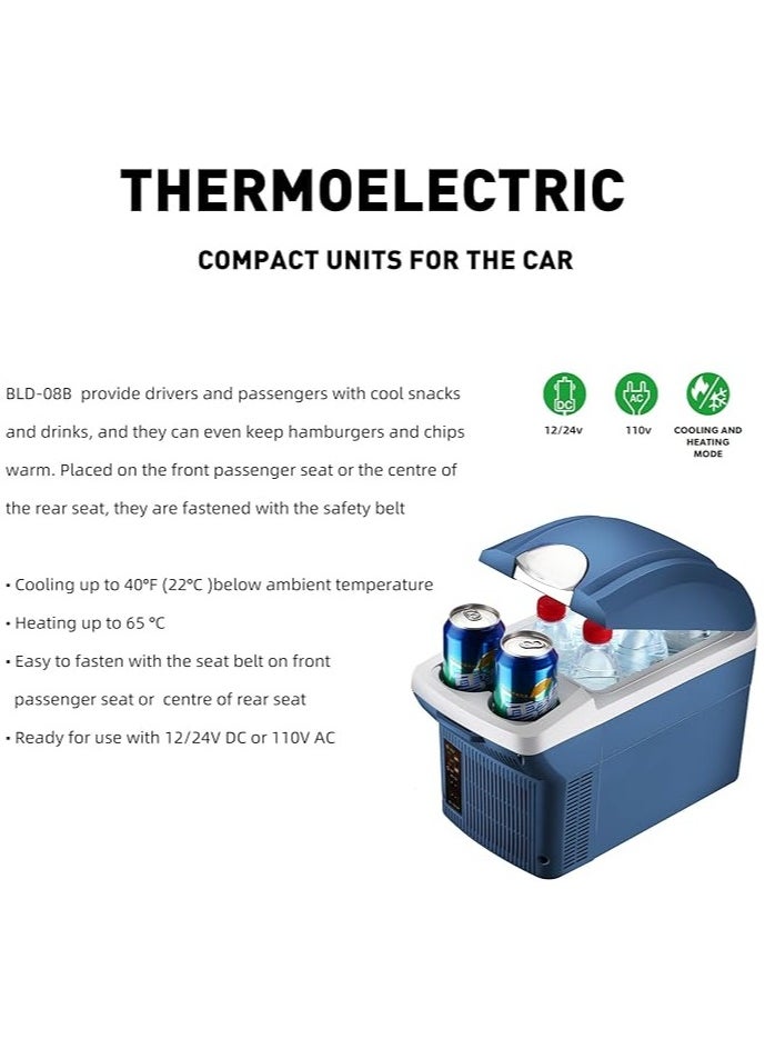 Generic Small Car Refrigerator 8L Cool Box - Low Noise Compact Mini Fridge,Portable Cooler for Car, Travel, Camping, and Road Trips  - Image 3