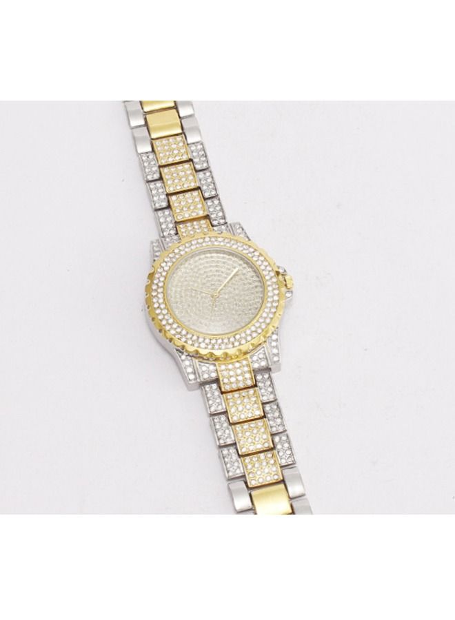 Women Crystal Rhinestone Diamond Watch Silver/Gold - Image 4