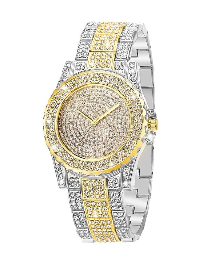 Women Crystal Rhinestone Diamond Watch Silver/Gold - Image 1