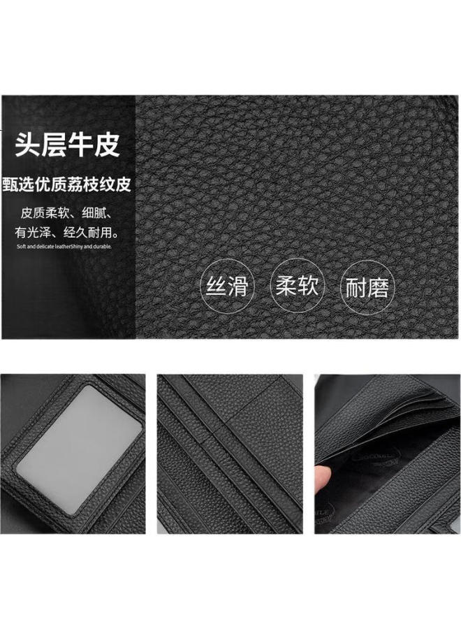 Crocodile T-Shirt, Qixi Gift, Top-Grain Leather Wallet, Men'S Long-Style Billfold, Card Holder, Birthday Gift For Men, T1687 - Image 1