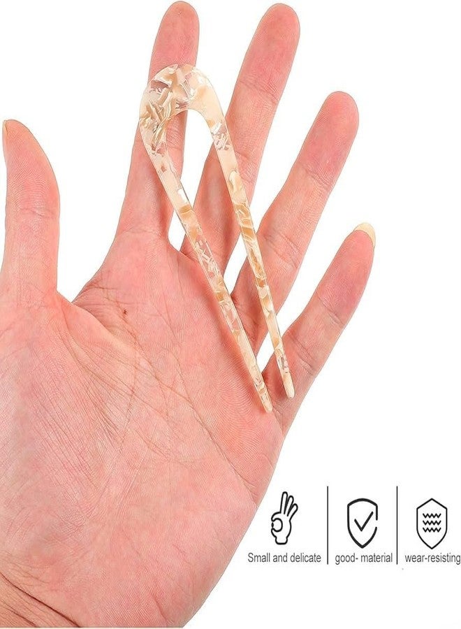 ECLATE ACCESSORIES 4 Hair Pins Sticks, U-Shaped Straight Chopsticks Hairpin Hair Styling Accessories, Vintage Hair Pin Fork Hair Clips, for Girls Women - Image 5