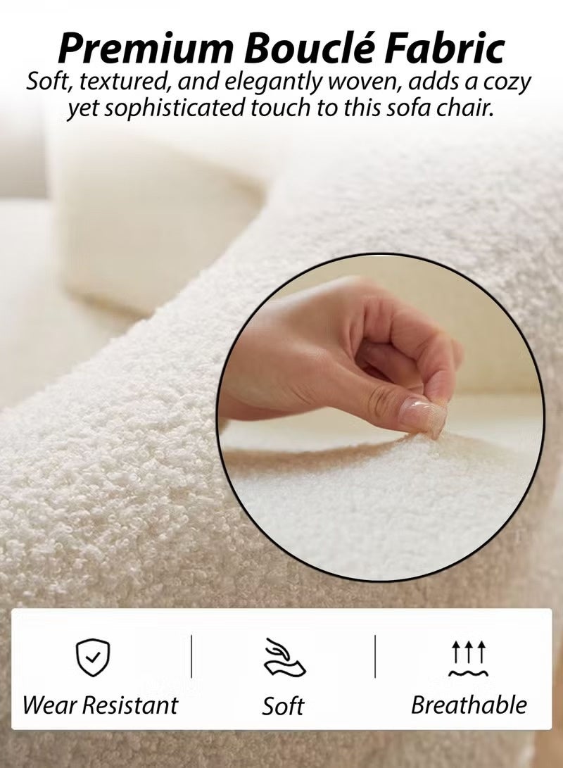 توشونكس كرسي عصري مريح مع وسادة إسفنجية ناعمة، ومسند ظهر ومسند ذراع منحنيين، وتنجيد من القماش الأبيض المزخرف وأرجل من الفولاذ الكربوني الأسود، وطاولة زينة مريحة، ومكان لوضع المكياج، وغرفة المعيشة، وغرفة النوم، وأثاث الصالون، والمكتب المنزلي، والمطعم، ولوبي الفندق، وديكور استقبال المقهى، وكرسي جانبي مريح مع زاوية ناعمة، وسعة 150 كجم - Image 4