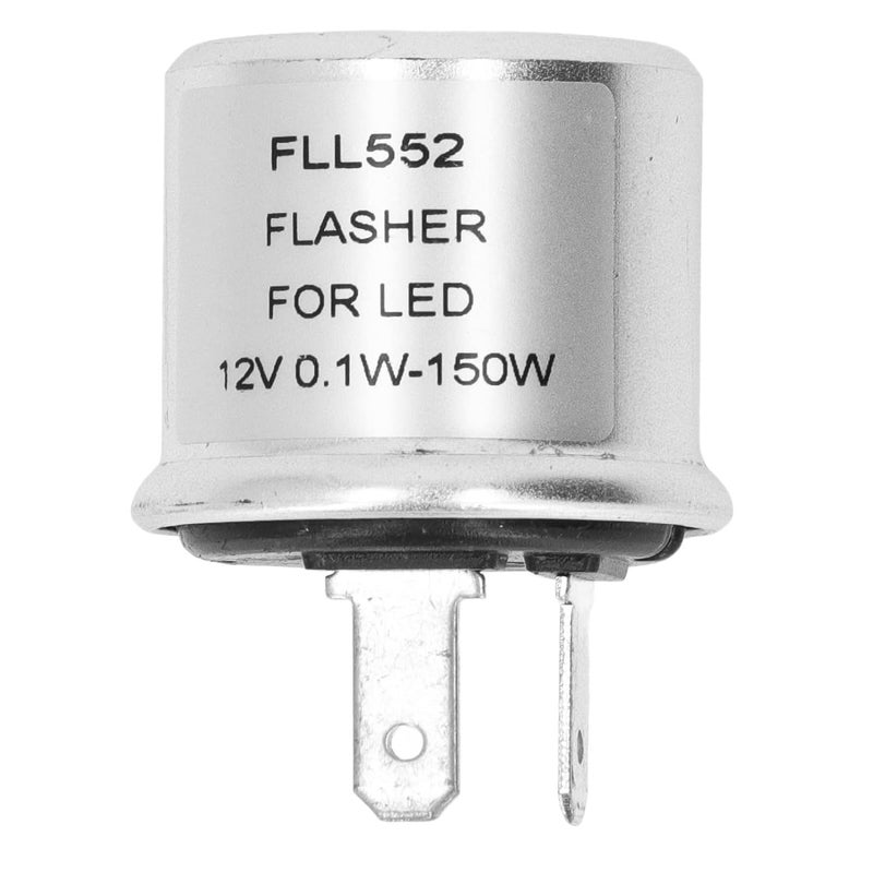 غلاف الألومنيوم 2 دبوس 12 فولت فلاشر ريلي لسيارة دراجة نارية دراجة سكوتر إشارة الانعطاف - Image 1