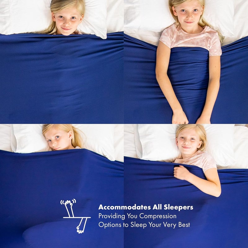 Harkla Compression Sheet for Kids - Full Compression Sheets for All Night Comfort - Breathable and Stretchy, Great for a Calming Sleep Experience - Sensory Bedsheets for Kids - Makes Great Gifts - Image 4