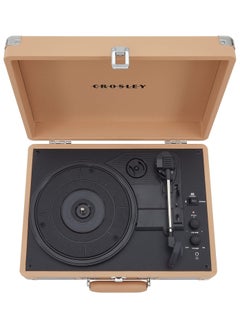 Crosley Crosley Cruiser Plus Vintage 3-Speed Bluetooth In/Out Suitcase Vinyl Record Player Turntable, CR8005F-LT Light Tan  - Image 2