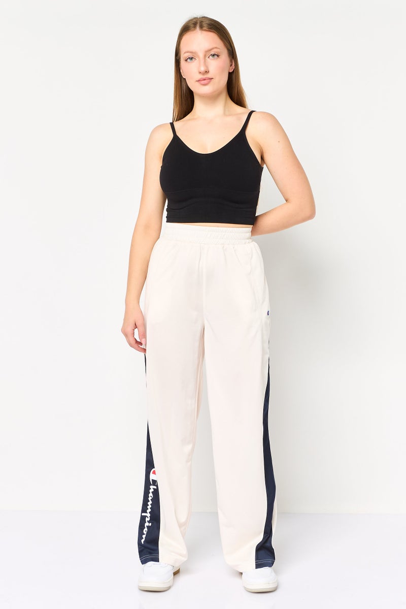 Champion Women Sportswear Fit Embroidered Logo Outdoor Track Pants, Ivory - Image 3
