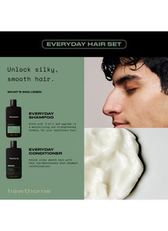 Hawthorne Men'S Everyday Shampoo And Conditioner Set. For Stronger Healthier Hair With Pure Avocado Oil And Coconut Oil. Mint And Eucalyptus Scent. Sulfate Free Paraben Free. 8 Fl. Oz Each.  - Image 2