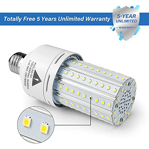 ZP 2-Pack Led Light Bulb 400W Equivalent 6250 Lumen 5000k Cool Daylight White E26/E27 Medium Base 50W Led Corn Light for Outdoor Indoor Lamp Area Garage Warehouse Workshop Street Backyard New Upgrade - Image 3