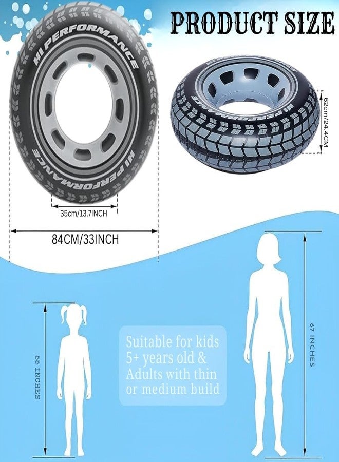 NETZILLA Giant Tire Inflatable Floating Swimming Pool Tube Ring for Kids, Water Fun Pool Accessories (tire Tube) (33" inch, 84cm) - Image 5