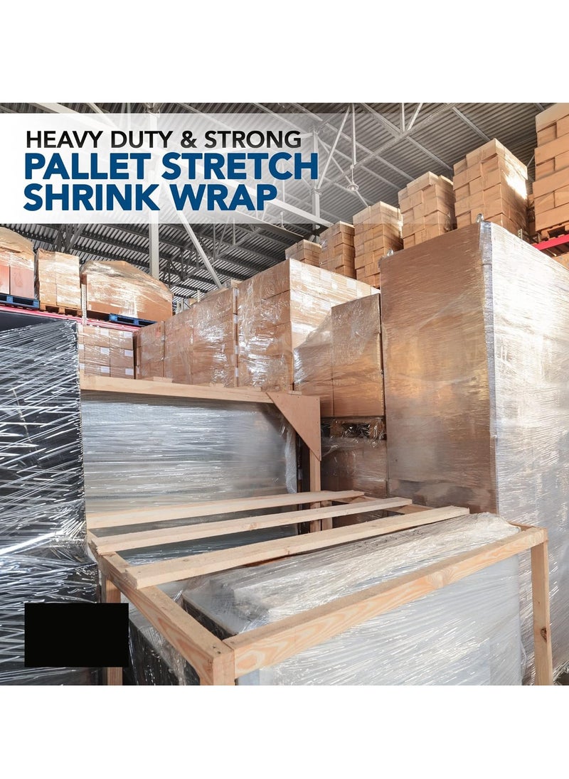 Generic - Pallet Stretch Shrink Wrap Roll - 2 Roll - Heavy Duty Industrial Stretch Wrap, Packaging Cling Film, Strong Plastic Wrap, Luggage Wrap - Image 1
