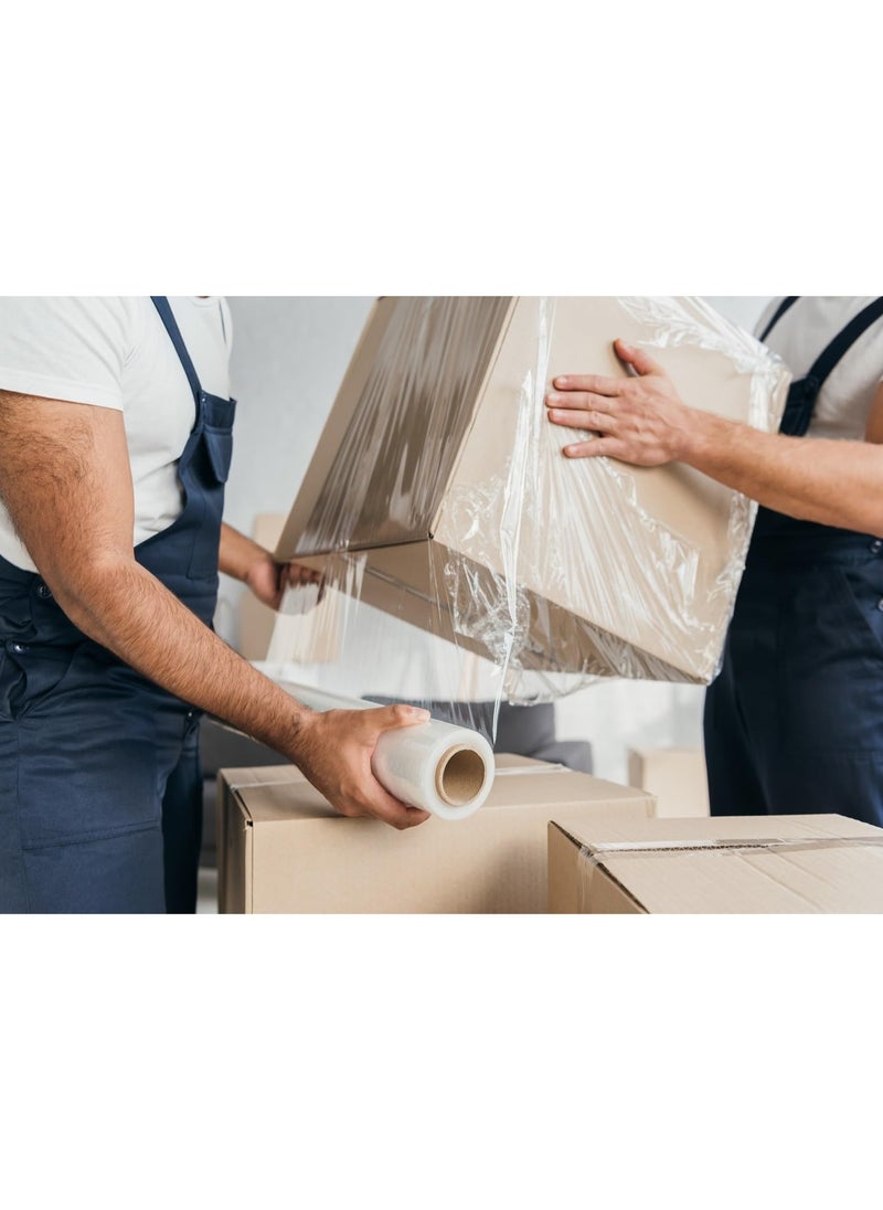 Generic - Pallet Stretch Shrink Wrap Roll - 2 Roll - Heavy Duty Industrial Stretch Wrap, Packaging Cling Film, Strong Plastic Wrap, Luggage Wrap - Image 1