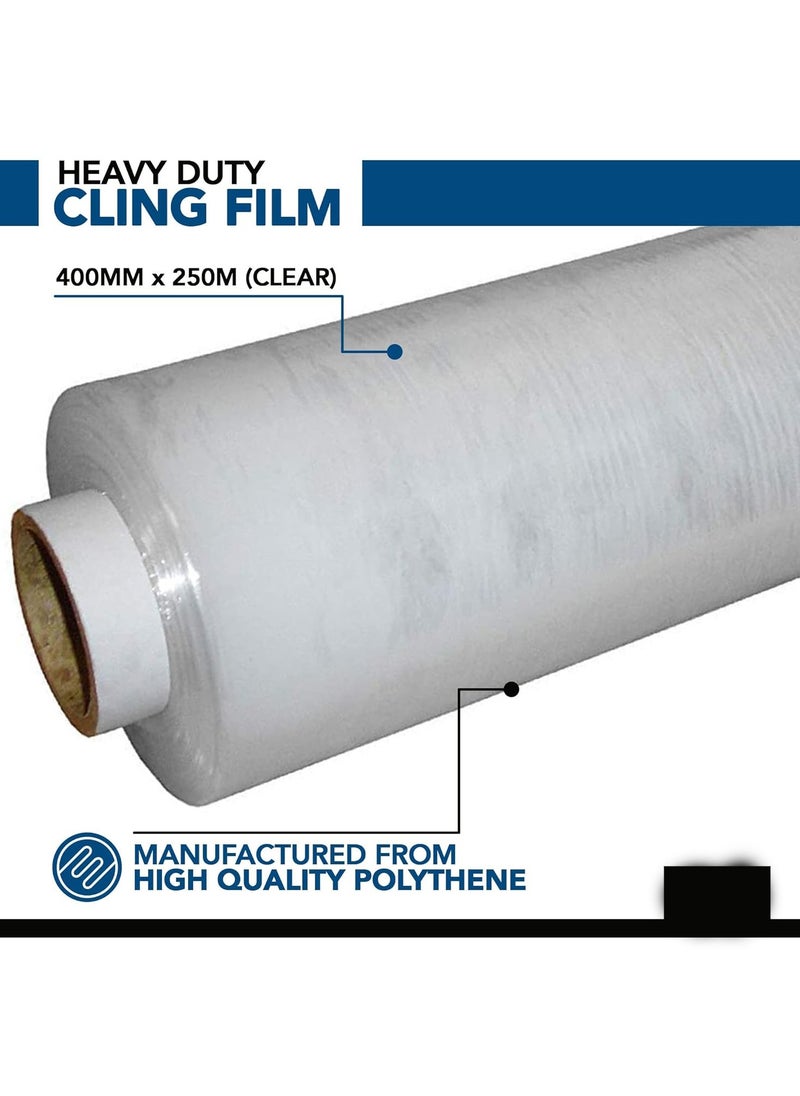 Generic - Pallet Stretch Shrink Wrap Roll - 2 Roll - Heavy Duty Industrial Stretch Wrap, Packaging Cling Film, Strong Plastic Wrap, Luggage Wrap - Image 1