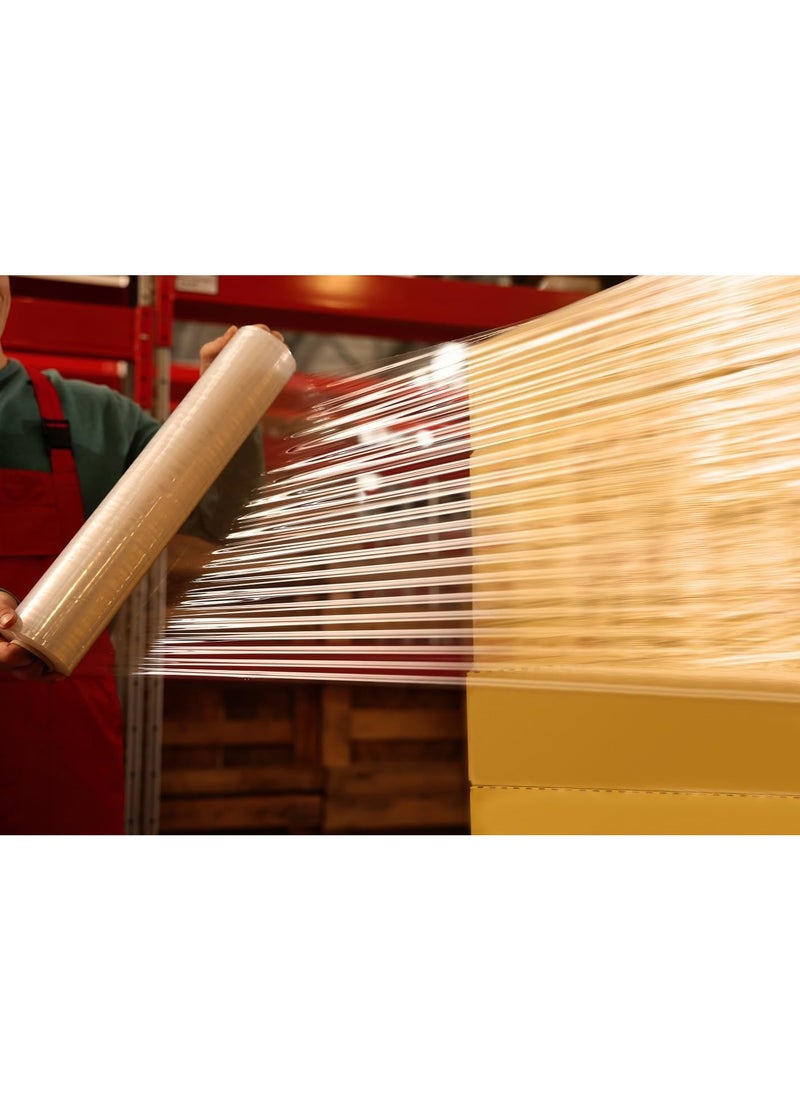 Generic - Pallet Stretch Shrink Wrap Roll - 2 Roll - Heavy Duty Industrial Stretch Wrap, Packaging Cling Film, Strong Plastic Wrap, Luggage Wrap - Image 1