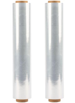 Pallet Stretch Shrink Wrap Roll - 2 Roll - Heavy Duty Industrial Stretch Wrap, Packaging Cling Film, Strong Plastic Wrap, Luggage Wrap