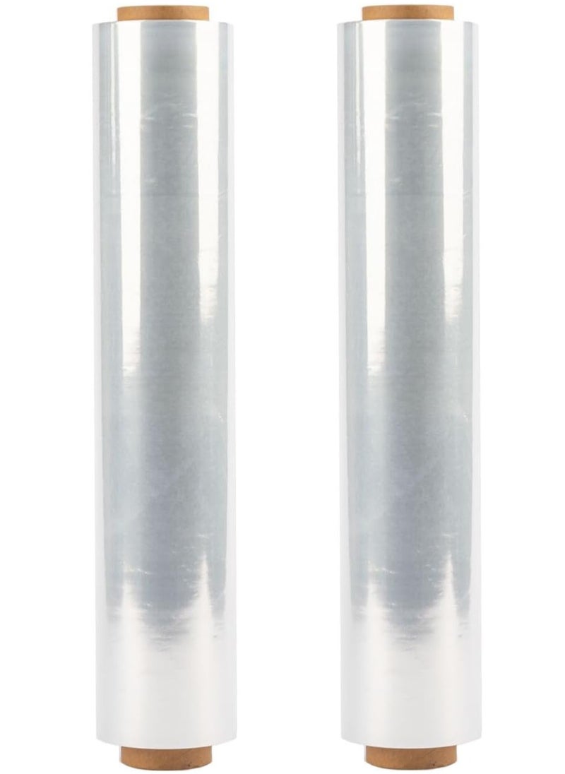Generic - Pallet Stretch Shrink Wrap Roll - 2 Roll - Heavy Duty Industrial Stretch Wrap, Packaging Cling Film, Strong Plastic Wrap, Luggage Wrap - Image 1