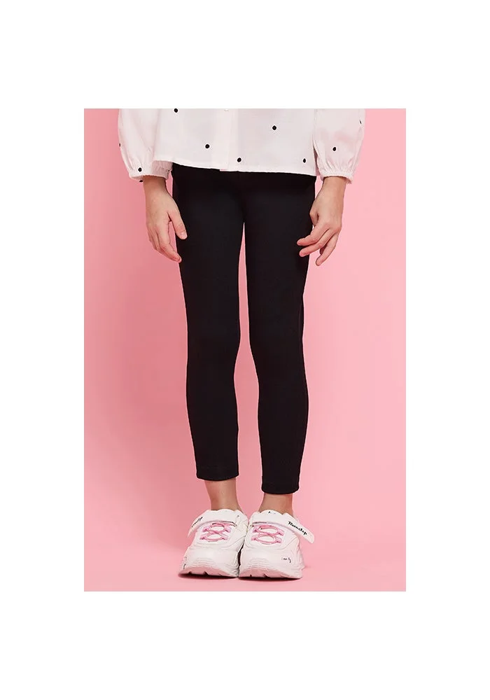 أر أند بي Solid Knit Pants with Elastic Waist
