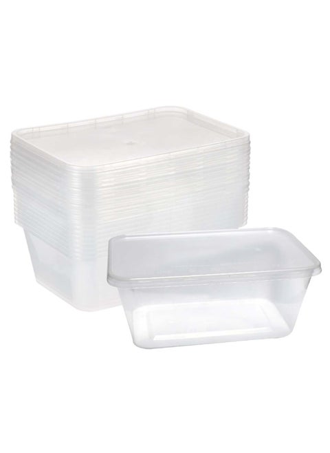 1000ml Disposable Microwave Containers with Airtight Lids - BPA-Free, Leakproof, Stackable (Pack of 5)