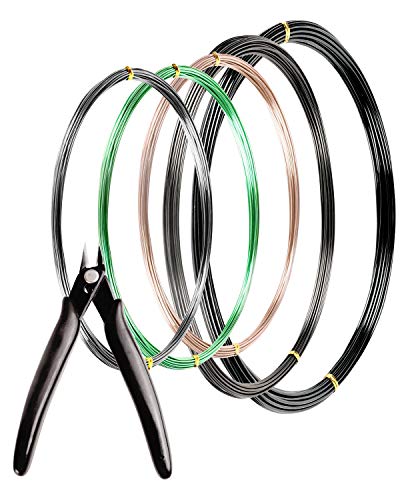 MoHern Bonsai Wire and Bonsai Tool Kit, Total 164 Feet Bonsai Tree Wire for Bonzai Trees Indoor, Size of 1-mm, 1.5-mm, 2-mm Aluminum Wire - Image 1