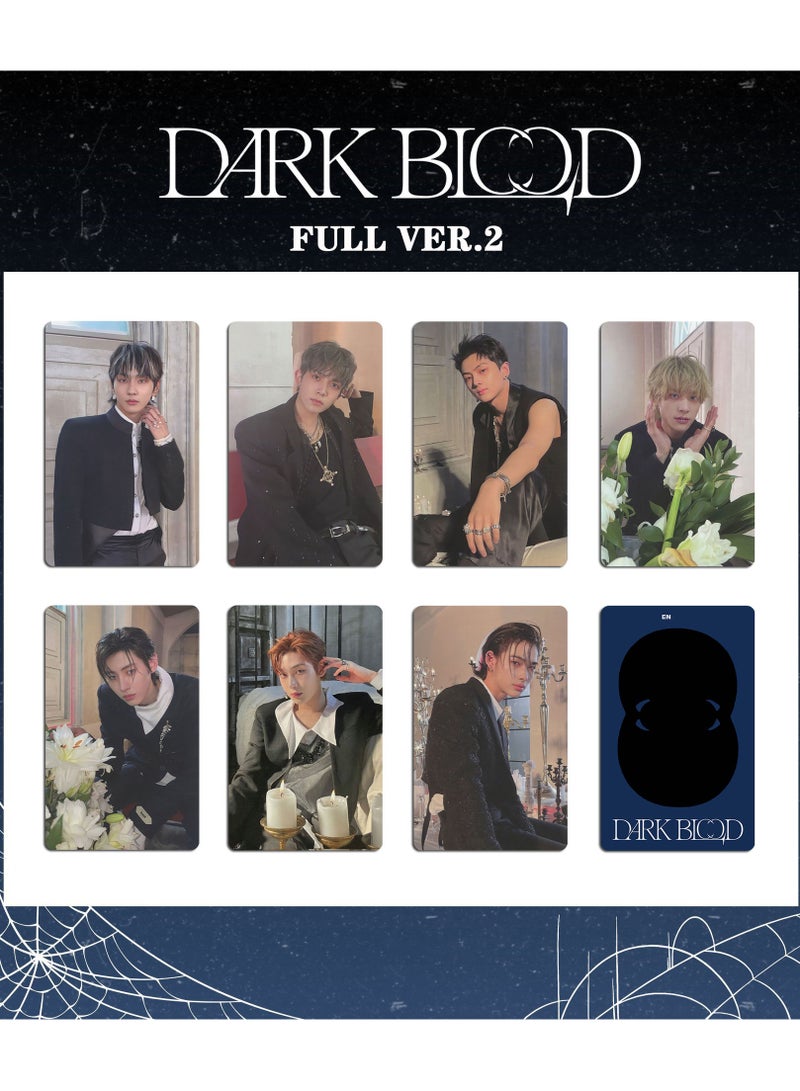 NIBEMINENT 7 قطع بطاقات لومي كيبوب ENHYPEN DARK لهدايا مجموعة المعجبين