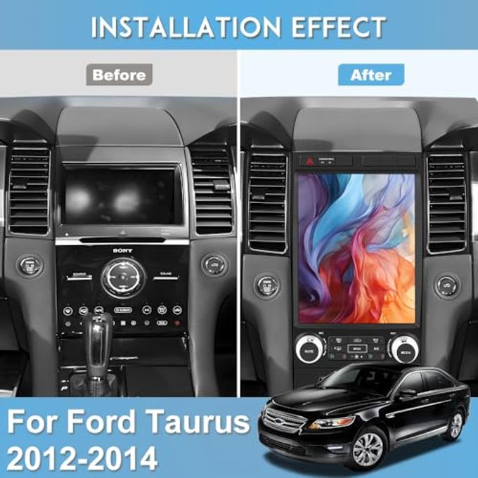 Vratzn Car Radio Stereo For Ford Taurus 2012-2014, 12.1 Inch Touch Screen Head Unit 4G Ram 64G Rom Bulit In Wireless Carplay Android Auto Bluetooth/Gps/Wifi/Swc/Fm - Image 5