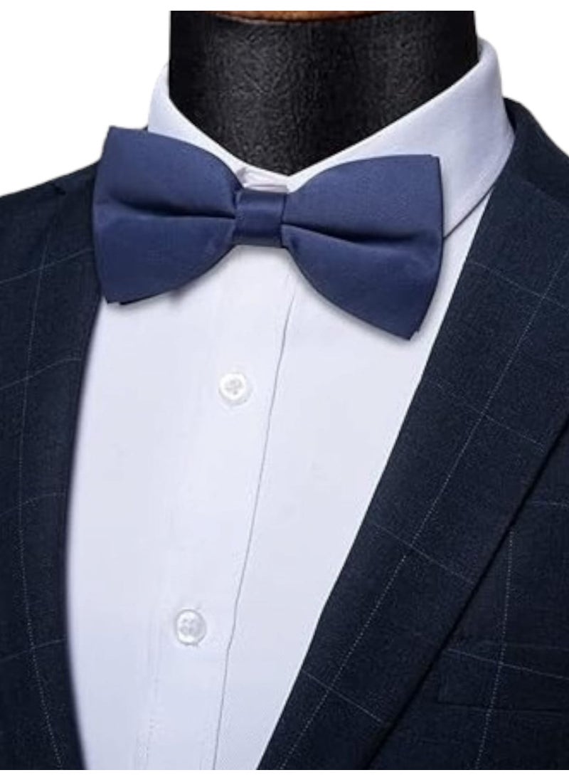 Trenderrs Men's Solid Color Satin Bow Tie  - Image 1