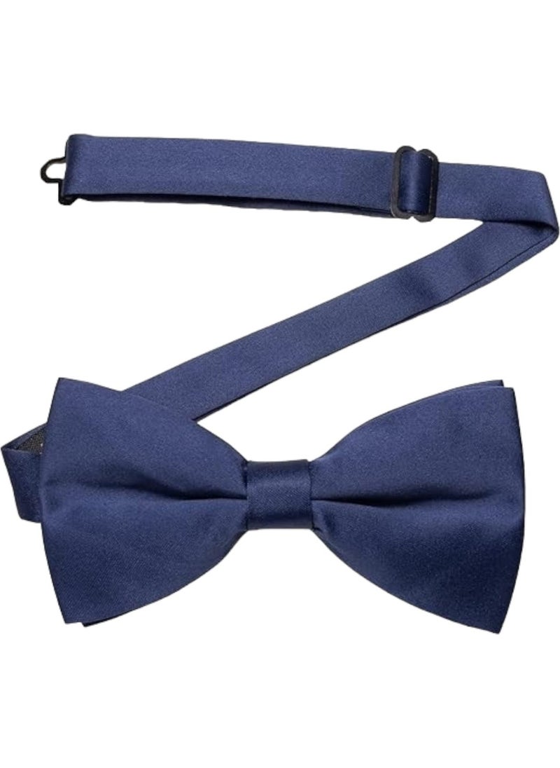 Trenderrs Men's Solid Color Satin Bow Tie  - Image 2