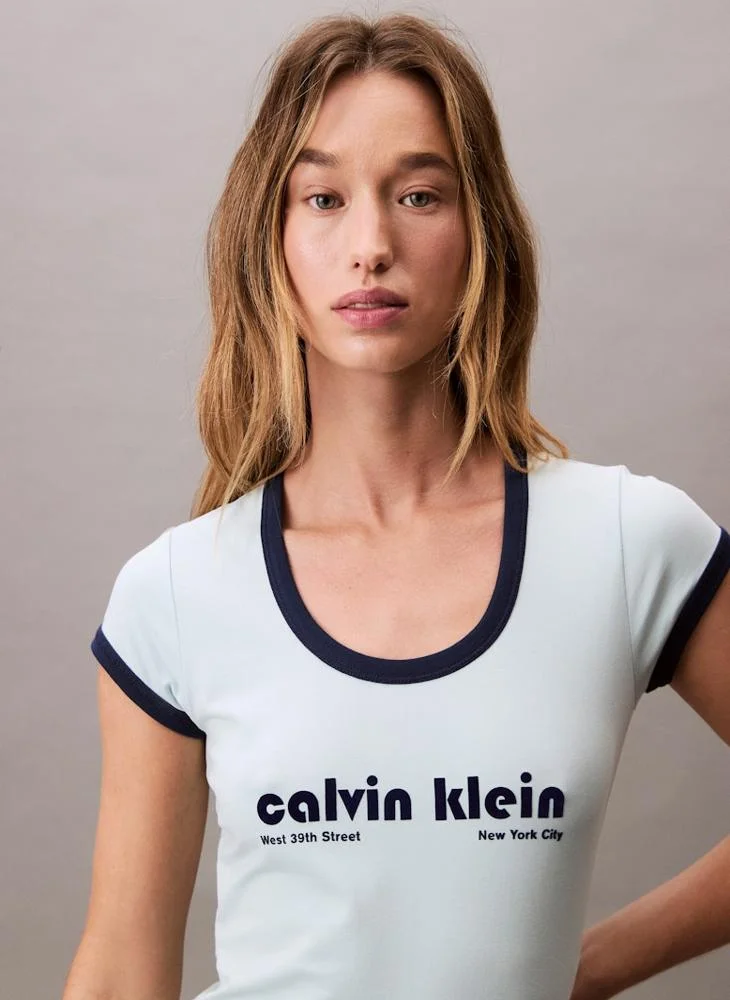 Calvin Klein Jeans Logo T-shirt Mini Dress