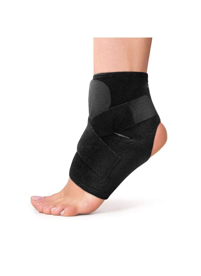 Y&D - Premium Ankle Support Compression Brace for Injuries, Protection Guard Helpful In Pain Relief and Recovery. Band For Men & Women (Free Size), Black - Image 1