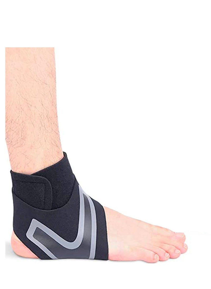 Y&D - Premium Ankle Support Compression Brace for Injuries, Protection Guard Helpful In Pain Relief and Recovery. Band For Men & Women (Free Size), Black - Image 1