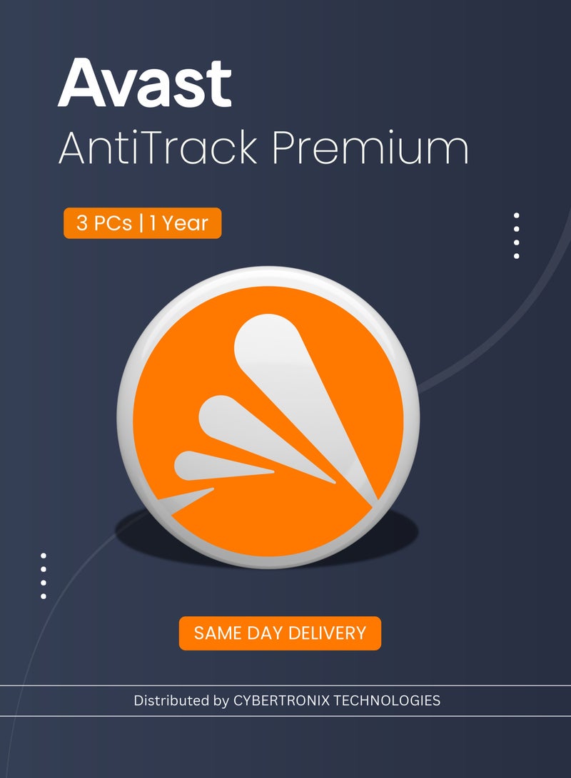 Avast Avast AntiTrack Premium | 3 PCs for 1 Year | Digital License | SAME DAY DELIVERY