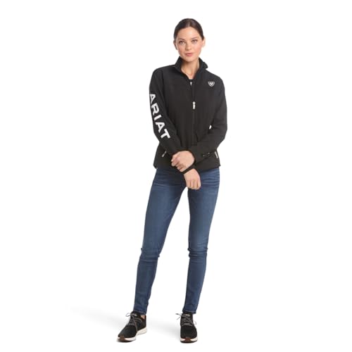 Ariat Women's New Team Softshell Jacket – Wind and Water Resistant Jacket, Black, XX-Large - Image 4