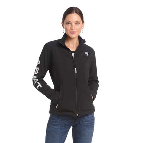 Ariat Women's New Team Softshell Jacket – Wind and Water Resistant Jacket, Black, XX-Large - Image 1