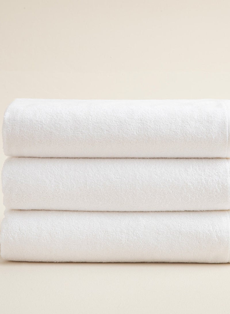 Chakra طقم مناشف صلب 3 قطع 50x90 سم أبيض - Image 4