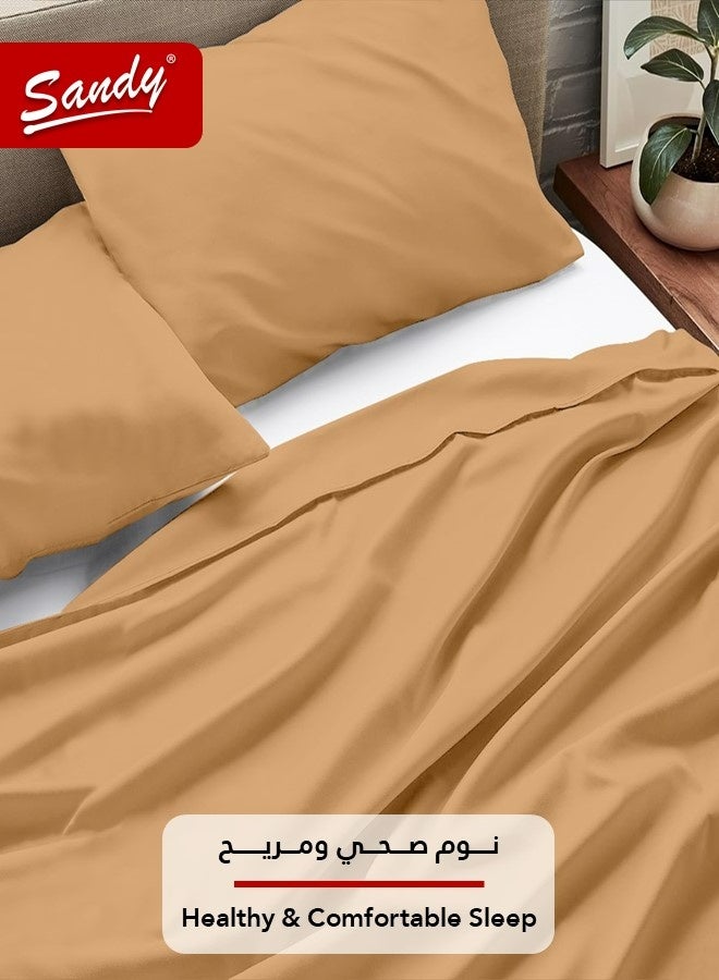 ساندي طقم شرشف سرير ساندي فاخر بجودة الفنادق مع أغطية وسادة، طقم من 3 قطع، شديد النعومة وجيد التهوية وبارد, مقاس دبل مفرد ونص 243 × 205 سم, جملي - Image 5