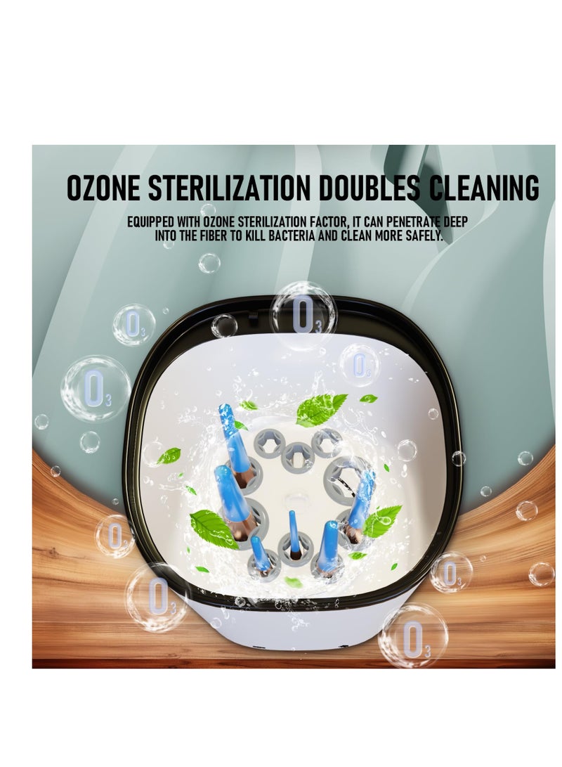 Excefore Electric Makeup Brush Cleaner Machine, Makeup Brush Cleaner with Ozone Cleaning, with Unique Brush holder＆Splash Proof Cover, Quick Wash & Dry, for All Size Beauty Makeup Brush Set - Image 3