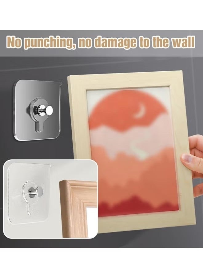 12 Pcs Nail Free Wall Hangers,Picture Hangers Without Nails, Wall Hooks Adhesive for Hanging for Kitchen, Bathroom, Home - Image 3