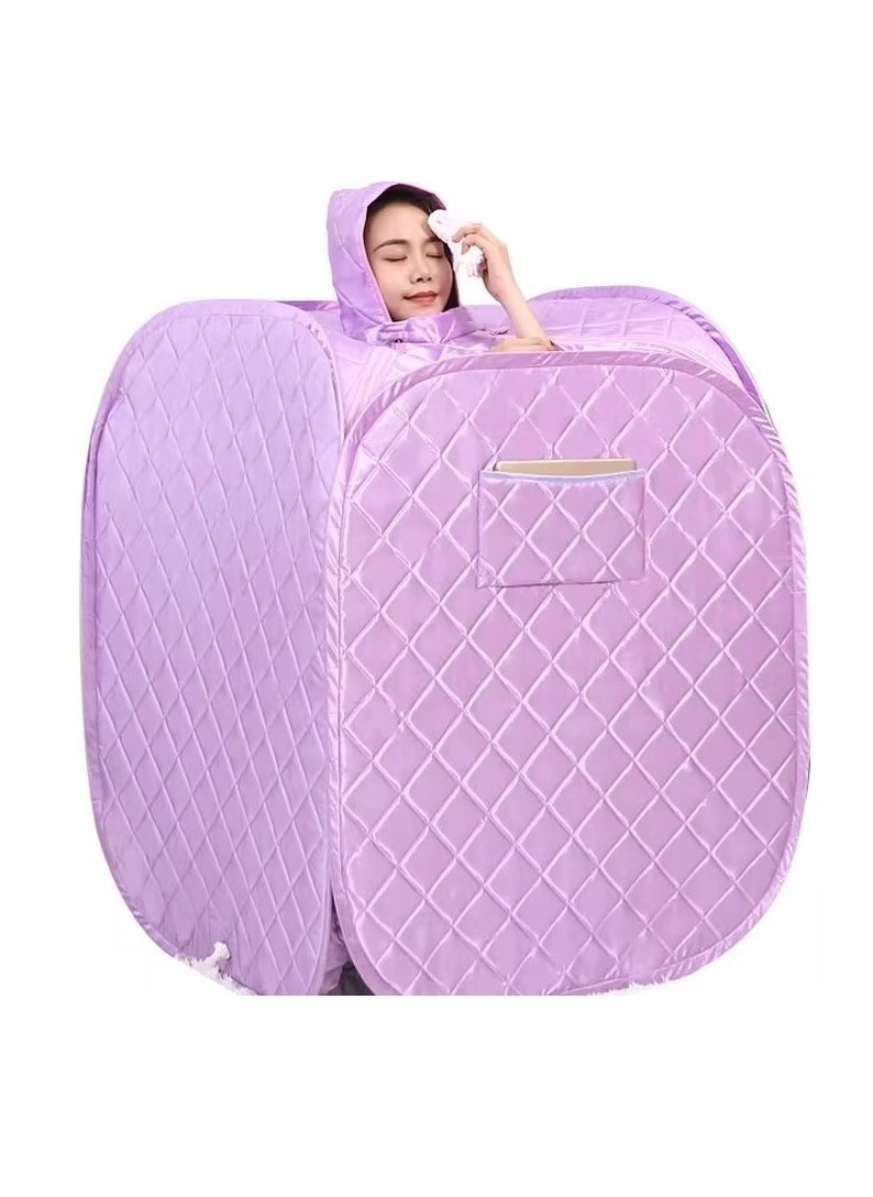 Hihonor - Portable Steam Sauna , 1Person Folding Sauna Tent at Home, Lightweight Steam Saunas for Home Spa,with 900W & 2L Steamer Generator (Purple)) - Image 1