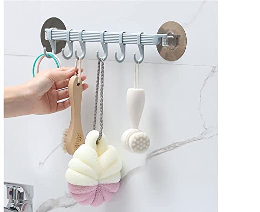 PERLMAN PERLMAN Plastic Bathroom Organizer Hook Sucker Vacuum Frame Towel Double Adjustable Wall Tool Shelves Flexible Cupboard Holder Hanger New Stock - Image 2