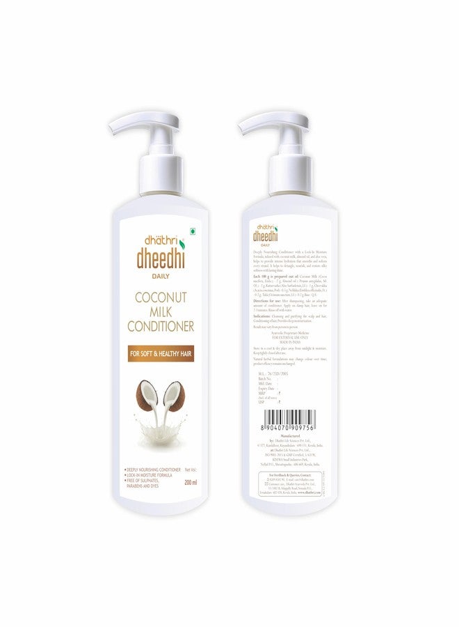 Dhathri Dheedhi Daily Coconut Milk Shampoo and Conditioner with Aloe Vera, Amla, Almond Oil - Deeply Nourishing and Frizz Free Hair, Free from Parabens, Dyes, and Phthalates​ - Image 3