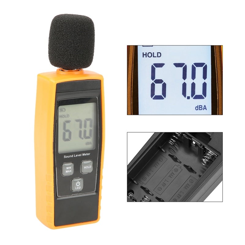 مقياس مستوى الصوت الرقمي بشاشة LCD RZ1359 مقياس ديسيبل اختبار ضوضاء البيئة - Image 2