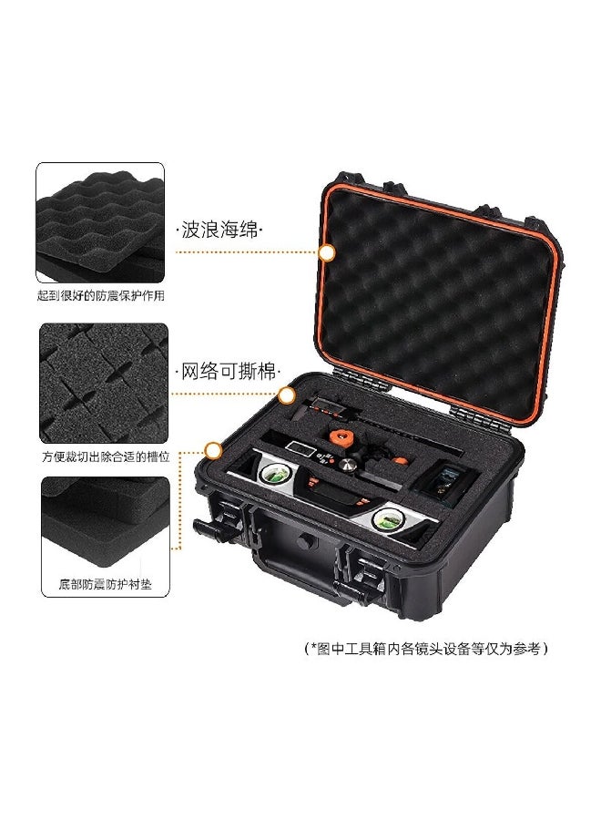 Tactix Portable Tough Equipment Box Black and Orange 55.7 x 44.7cm 320087 - Image 5