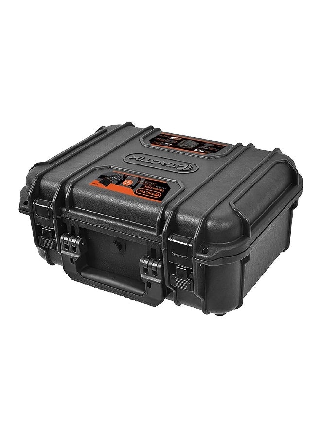 Tactix Portable Tough Equipment Box Black and Orange 55.7 x 44.7cm 320087 - Image 1