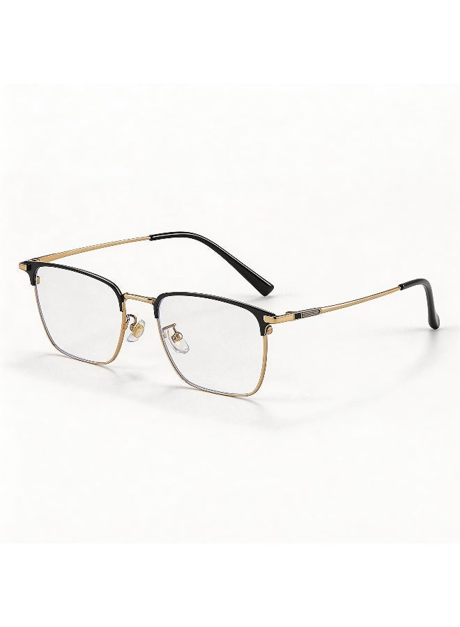 بوكيلار نظارات إطار كامل PUKCLAR تيتانيوم نقي خفيفة جداً براولاين عدسات شفافة غير طبية Minimalist للأعمال OL للرجال والنساء للاستخدام اليومي المهني - Image 1